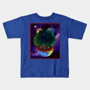 Tree In Space Kids T-Shirt